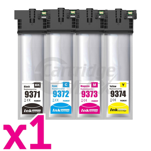 4 Pack Epson 902XL (C13T937192-C13T937492) Generic High Yield Ink Combo [1BK,1C,1M,1Y]