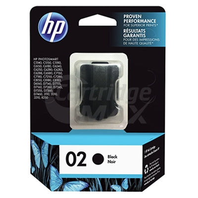 HP 02 Original Black Inkjet Cartridge C8721WA