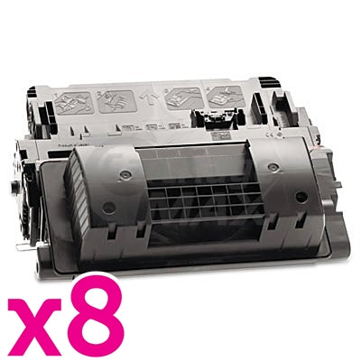 8 x HP CE390X (90X)  Generic Black High Yield Toner Cartridge - 24,000 Pages