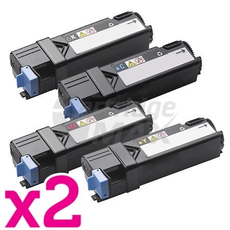 2 sets of 4-Pack Dell 2130cn 2135cn Generic laser toner Cartridge - 2,500 pages [2BK,2C,2M,2Y]