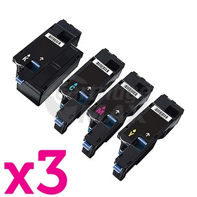 3 sets of 4-Pack Generic Dell 1250c,1350cnw,1355cn,1355cnw, C1760nw, C1765nf, C1765nfw Toner Cartridge Set [3BK,3C,3M,3Y]