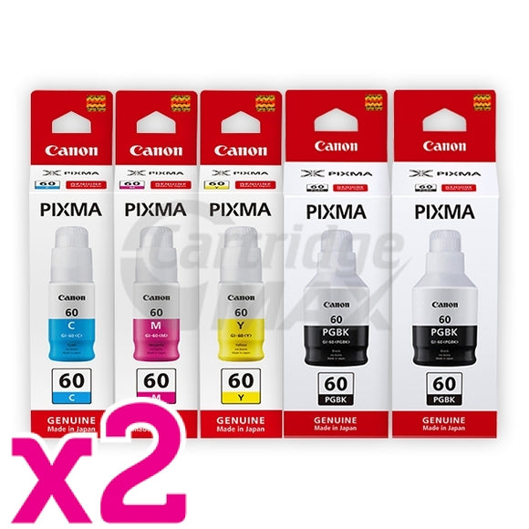 10-Pack Original Canon GI60 Ink Bottle [4BK,2C,2M,2Y]