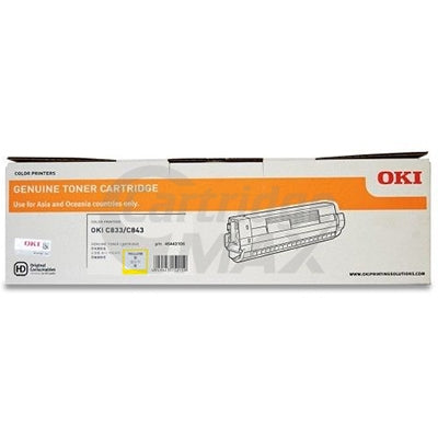 OKI C833N Original Yellow Toner Cartridge (46443105)